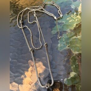 LB Necklace Box & Snake Chain Knot Accents